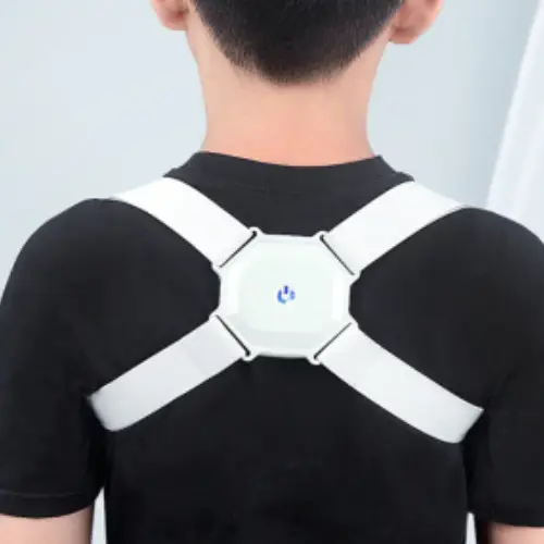 a child's back using Smart Posture Corrector